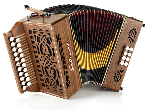 Castagnari - Sander - 2 row - 3 voice - 8 bass - Melodeon / diatonic accordion - squeezeboxes.co.uk