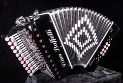 Dino Baffetti - Black Pearl III - Melodeon / Diatonic Accordion - 2 row - 21 button - 8 bass - 3 voice - squeezebox - In stock - World wide shipping - Squeezeboxes