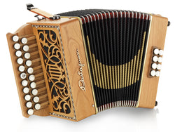 Castagnari - Lilly - Melodeon / Diatonic Accordion - 2 row, 1 voice, 8 bass, 21 button, cherry - Squeezeboxes