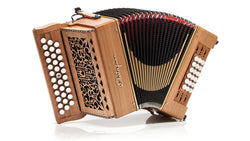 Castagnari - Benny Big 18 - 3 row -2 voice - Melodeon / diatonic accordion - cherry - squeezeboxes.co.uk